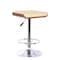 Armen Living Java Barstool in Chrome finish with Walnut wood and Cream Faux Leather LCJABACRWA - alternate 1